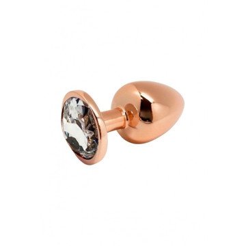 Металева анальна пробка Wooomy Tralalo Rose Gold Metal Plug Size M, діаметр 3,4 см, довжина 8 см – купити