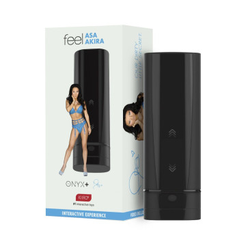 Мастурбатор Kiiroo Onyx+ Asa Akira, 10 стискальних кілець, не треба рухати, теледильдоніка – купити
