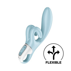 Вібратор-кролик Satisfyer Touch Me Blue, подвійний відросток, 3 потужні мотори