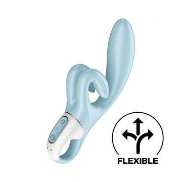 Вібратор-кролик Satisfyer Touch Me Blue, подвійний відросток, 3 потужні мотори – купити