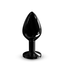 Металлическая анальная пробка с кристаллом Dorcel Diamond Plug Black M