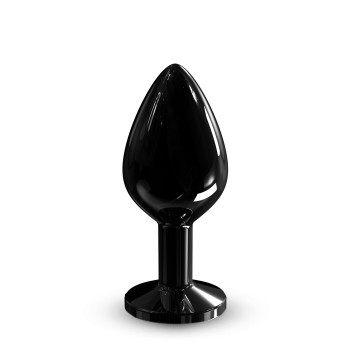 Металева анальна пробка з кристалом Dorcel Diamond Plug Black M – купити