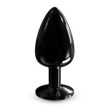 Металлическая анальная пробка с кристаллом Dorcel Diamond Plug Black L