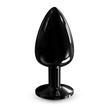 Металева анальна пробка з кристалом Dorcel Diamond Plug Black L – купити