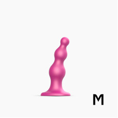 Насадка для страпона Strap-On-Me Dildo Plug Beads Framboise Metallic M