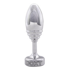 Металева анальна пробка DOXY Butt Plug RIBBED, ребриста, діаметр 3,3 см