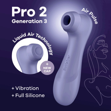 Вакуумний кліторальний стимулятор Satisfyer Pro 2 Generation 3 with Liquid Air Lilac – купити