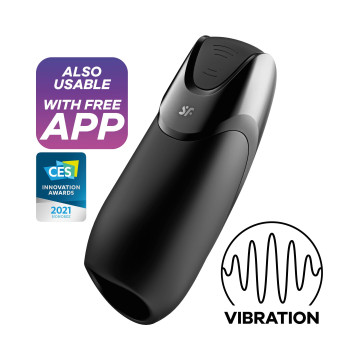 Смарт-мастурбатор з вібрацією Satisfyer Men Vibration+, 2 мотори, 14 режимів, водонепроникний – купити