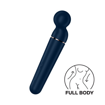 Вібромасажер Satisfyer Planet Wand-er Blue/Rosegold, дуже потужний, бездротовий – купити