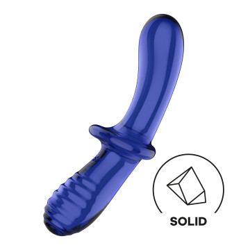 Двосторонній скляний дилдо Satisfyer Double Crystal Light blue, боросилікатне скло, унісекс – купити