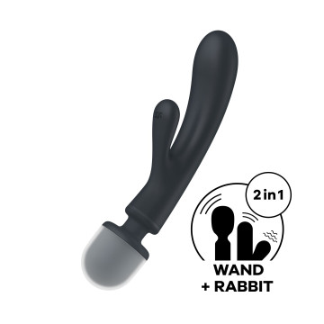 Вібратор-кролик з вібромасажером Satisfyer Triple Lover Grey, 3 мотори – купити