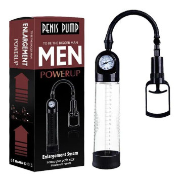 Вакуумна помпа Men Powerup зі стрілковим манометром та ручним насосом – купити