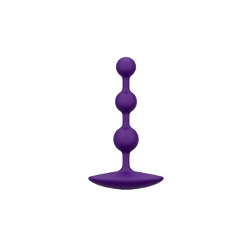Анальне намисто Romp Amp Dark Purple, силікон, макс. діаметр 2,6 см – купити