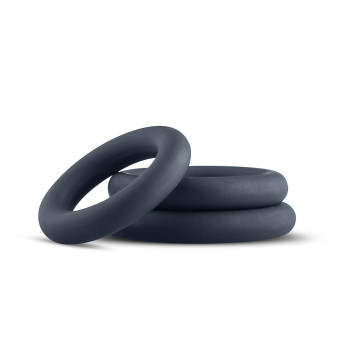 Набір ерекційних кілець Boners 3-Piece Cock Ring Set - Grey – купити