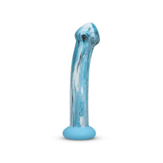 Скляний дилдо Gildo Ocean Ripple, об’ємна головка, ідеально для точки G