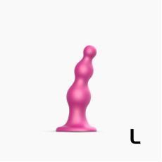 Насадка для страпона Strap-On-Me Dildo Plug Beads Framboise Metallic L