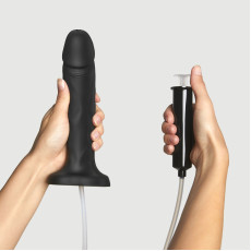 Кончающий фаллоимитатор Strap-On-Me SQUIRTING CUM DILDO REALISTIC Black XL