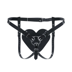 Трусики Серце для страпону Feral Feelings - Hearts Strap-on Belt Black