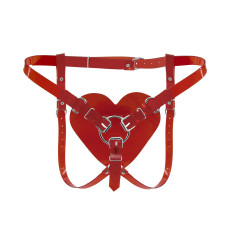 Трусики Серце для страпону Feral Feelings - Hearts Strap-on Belt Red