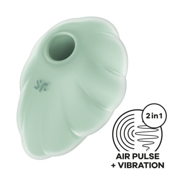 Вакуумний стимулятор з вібрацією Satisfyer Cloud Dancer Mint – купити
