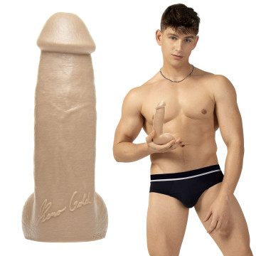 Фалоімітатор Fleshjack Boys: Reno Gold Dildo, за зліпком пеніса порноактора – купити