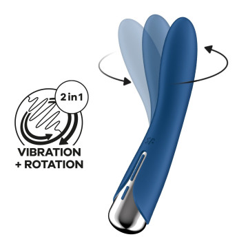 Вібратор точки G з обертанням Satisfyer Spinning Vibe 1 Blue, 2 мотори – купити