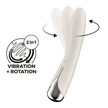 Вібратор точки G з обертанням Satisfyer Spinning Vibe 1 Beige, 2 мотори – купити