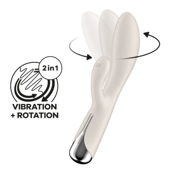 Вибратор-кролик с ротацией Satisfyer Spinning Rabbit 1 Beige, 3 мотора – купить