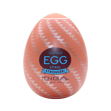 Мастурбатор-яйце Tenga Egg Spiral, щільний TPE, пробник лубриканту 5 мл – купити