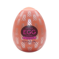 Мастурбатор-яйце Tenga Egg Cone, щільний TPE, пробник лубриканту 5 мл