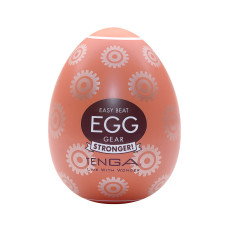 Мастурбатор-яйцо Tenga Egg Gear, плотный TPE, пробник лубриканта 5 мл