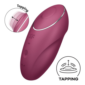 Вібростимулятор-пульсатор Satisfyer Tap & Climax 1 Red, ефект постукування пальцем, 2 мотори – купити
