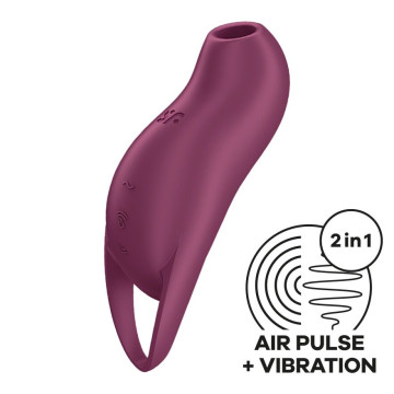 Вакуумний кліторальний стимулятор з вібрацією Satisfyer Pocket Pro 1 Purple – купити