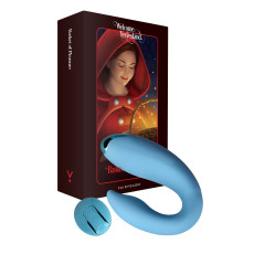 Вібратор для пар FairyGasm PleasureBerry blue, зарядний кейс, пульт ДК