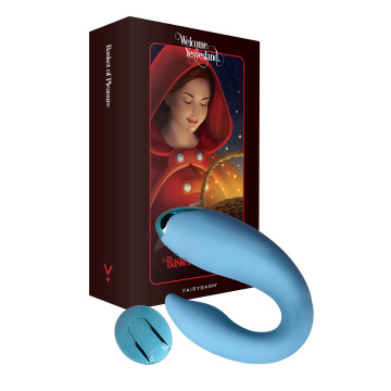 Вібратор для пар FairyGasm PleasureBerry blue, зарядний кейс, пульт ДК – купити