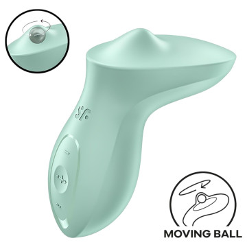 Вібратор для клітора з перлинною стимуляцією Satisfyer Exciterrr Mint, 2 незалежні мотори – купити