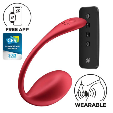 Смарт-віброяйце Satisfyer Shiny Petal Connect App, керування зі смартфона, пульт ДК – купити