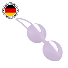 Вагінальні кульки Fun Factory SMARTBALLS DUO, бузково-білі, 2 шт, діаметр 3,2 та 3,6 см