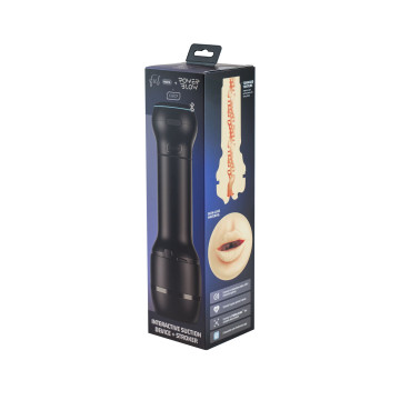 Мастурбатор-ротик Kiiroo Feel Mouth зі всмоктувальною інтерактивною насадкою PowerBlow Combo Set – купити