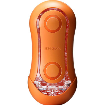 Мастурбатор Tenga Flip Orb — Sunset Orange, з можливістю зміни тиску та стимулювальними кульками всередині – купити