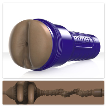 Мастурбатор-попка Fleshlight Boost Blast Female Medium Dark Flesh, плаваючі кільця Turbo Tech – купити