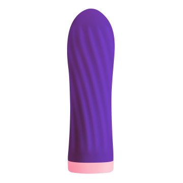 Віброкуля S Pleasures Bullets Twist & Shout Purple, фіолетова, ребриста поверхня, 10 режимів – купити