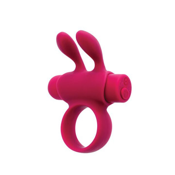 Ерекційне віброкільце S Pleasures Premium Rabbit Ring, рожеве, зі знімною віброкулею та вушками – купити