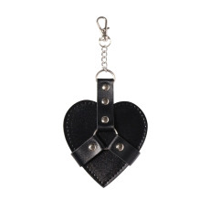 Брелок на карабіні для ключів Art of Sex Chained Heart, Чорний
