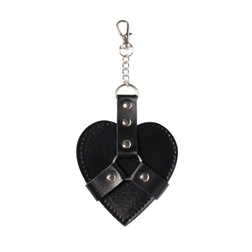 Брелок на карабіні для ключів Art of Sex Chained Heart, Чорний – купити