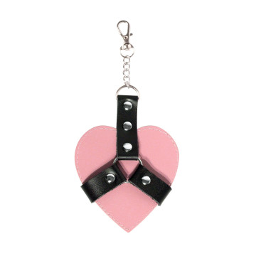 Брелок на карабіні для ключів Art of Sex Chained Heart, Рожевий – купити