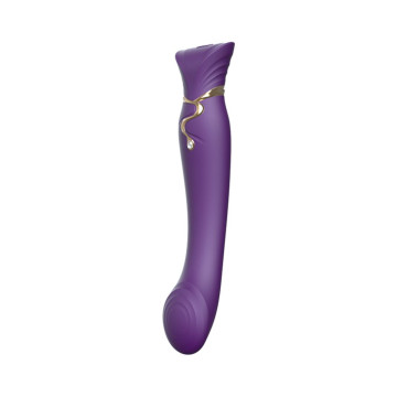 Смартвібратор Zalo — Queen Twilight Purple, пульсівна перлина, кристал Swarovski – купити