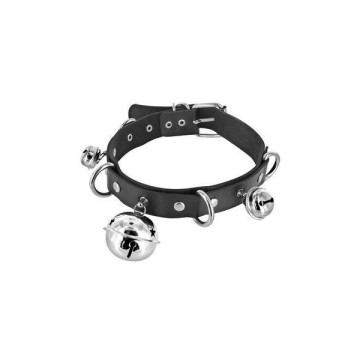Нашийник c дзвіночками Fetish Tentation Choker Bells, екошкіра – купити