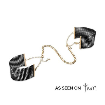 Наручники Bijoux Indiscrets Desir Metallique Handcuffs - Black, металеві, стильні браслети – купити