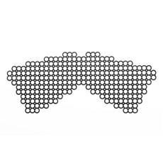 Маска на обличчя Bijoux Indiscrets - Erika Mask, вінілова, клейове кріплення, без зав'язок